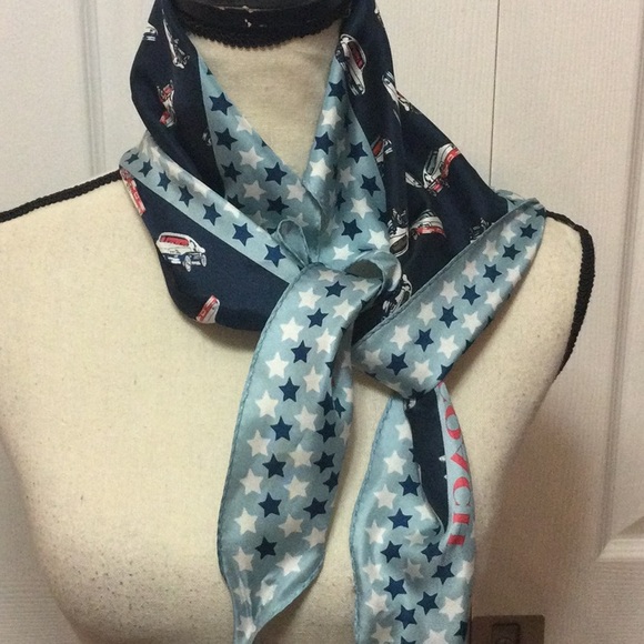 Vintage Coach silk scarf cars and stars theme - Picture 6 of 8